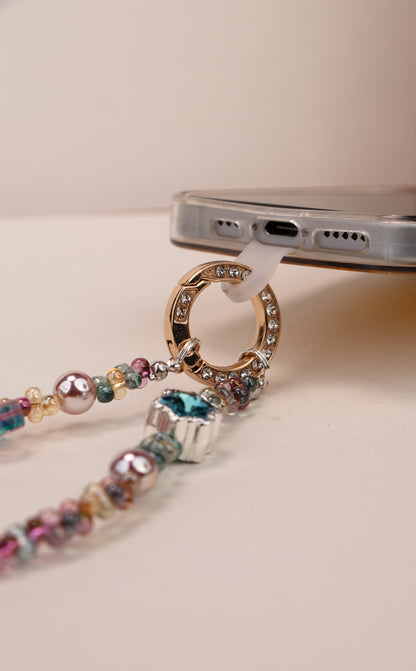 Little Luck beaded phone charm with star bow and warm charm details
